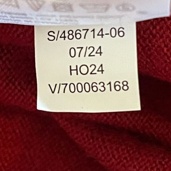 New! Banana Republic Factory 100% Merino Wool Quarter-Zip Sweater in Cognac Red - Picture 16 of 16